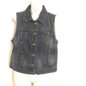 Freestyle Revolution Distressed Denim Vest Size XL